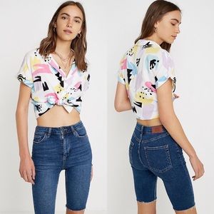 BDG Pine Denim Longline Shorts | Raw Hems | W28